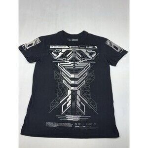 Neo4ic Particle Collider Cyberpunk Short Sleeve Shirt Black AOP Men’s Large